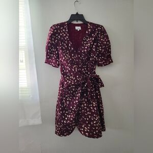 Cheeta print wrap dress